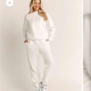 Six Stories White Bride Sweatshirt and Joggers Set